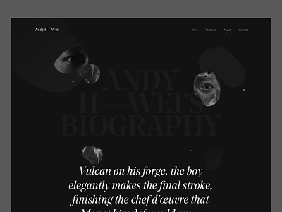 About page - Andy H. Wei about art art direction artist layout painter painting portfolio typography ui web webdesign website