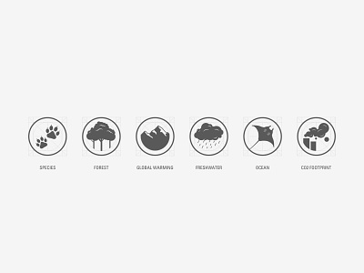 WWF 40th anniversary Icons graphic design guidelines icon design icon set iconography icons ngo webdesign world wildlife fund wwf