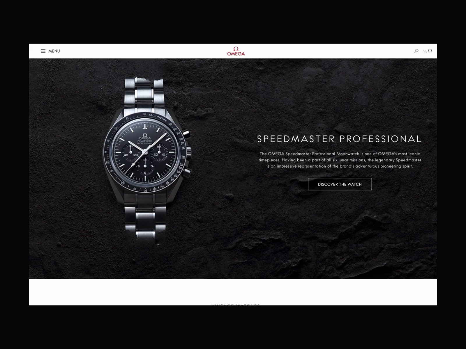 Omega Watche Website - Home page by Alexandre Rochet on Dribbble