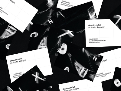 Alexandre Rochet Identity 2016 black black and white brand brand identity branding branding design business cards deformation distorted distortion identity identity design letter letters portfolio stationery stationery design typeface typography white