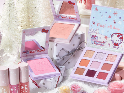Hello Kitty and Friends X ColourPop cosmetics graphic design graphic designers makeup packaging design packaging designer