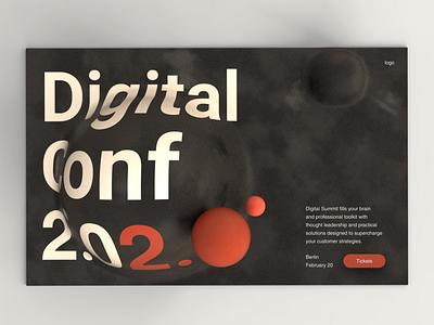 Concept for conference 3d 3d art advertising branding conference design digital ui web web concept