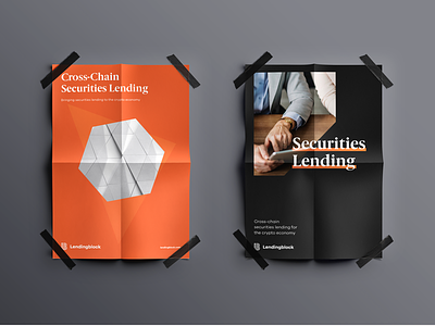 Lendingblock - Posters a3 a4 brand brand guidelines branding crypto cryptocurrency design frame guidelines identity identity design logo logo mark mark poster print design promotion studio wall