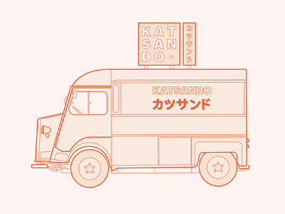 Katsando - Truck brand branding design food food truck food trucks identity logo studio truck