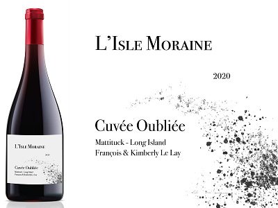 L'Isle Moraine, Cuvée Oubliée, 2020 photoshop wine bottle wine label