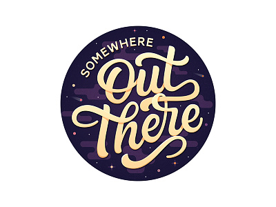 Out There lettering space type