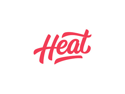 Heat heat lettering logo