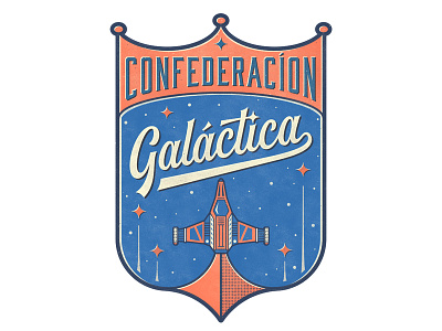 Galactic Badge cosmic galactic lettering logo
