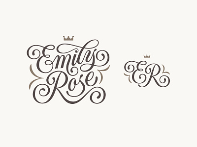 Emily Rose bakery lettering lettering logo logo