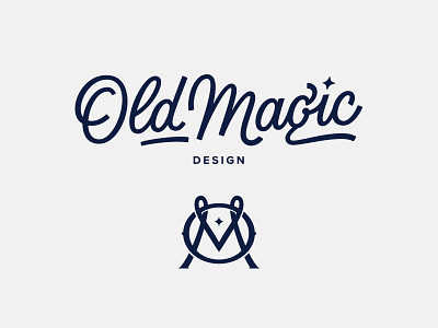 Old Magic Design lettering lettering logo logo monogram