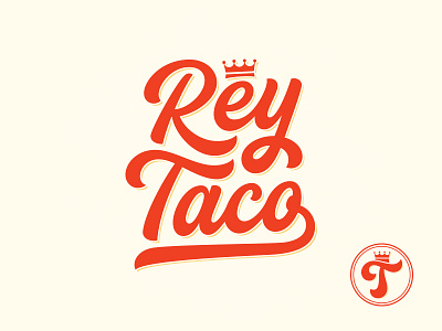 Rey Taco lettering lettering logo logo tacos