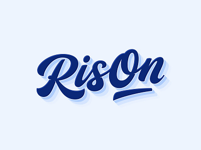 RisOn customtype lettering type vector