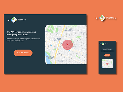 Fastmap landing page logo ui ux web design