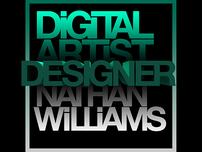 Williams Nathan 3D Title 3 colors 3d art 3d artist creative design design gradiant icon logo 3d nathan williams title design type art ux