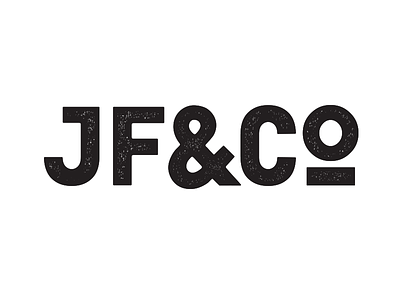 JF&CO - Strong & Simple Logo ampersand and company co custom type logo vintage