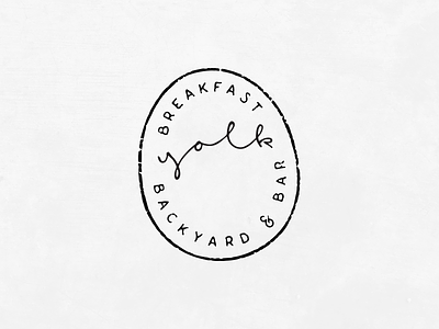 Logo Exploration breakfast egg hand lettering hand type lines logo restaurant stamp texture