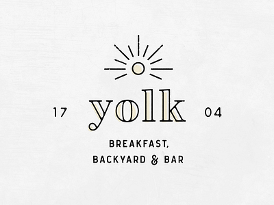Yolk Logo - Upcoming Restaurant in Oklahoma City brand line logo okc oklahoma stamp sun texture yolk