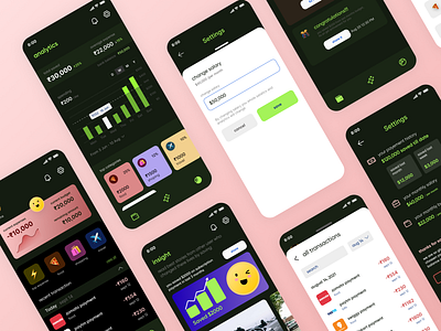 Pennywise App design app branding desing manager money savings ui ux