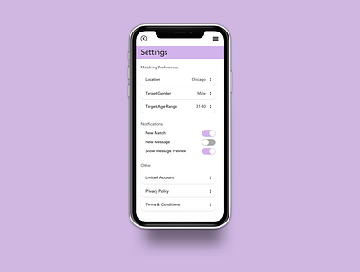 Daily UI 007- Settings Page dailyui dailyui007 design ui ux