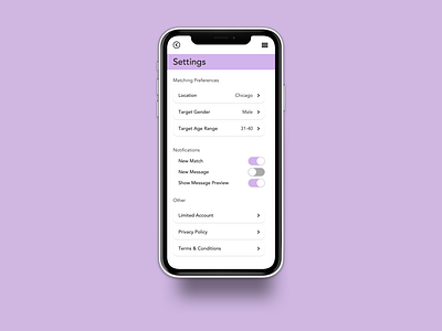 Daily UI 007- Settings Page