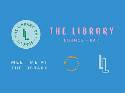the library assets bar branding branding and identity design identity library lockup lounge typography