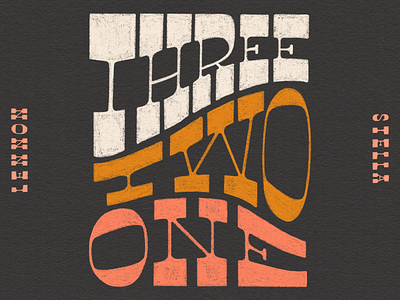 Three. Two. One. album art design hand lettering lettering music procreate texture type typography