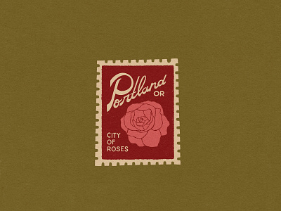 city of roses city of roses design hand lettering illustration portland retro roses stamp texture type typography vintage