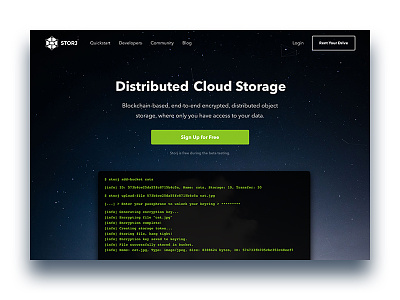 Distributed Cloud Storage blockchain cloud distributed encrypted open-source storj