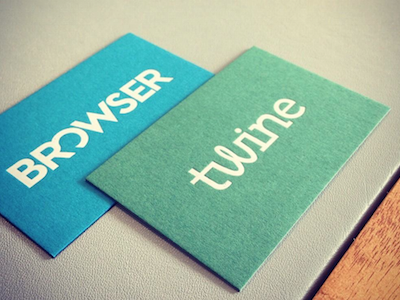 Twine logo on business cards