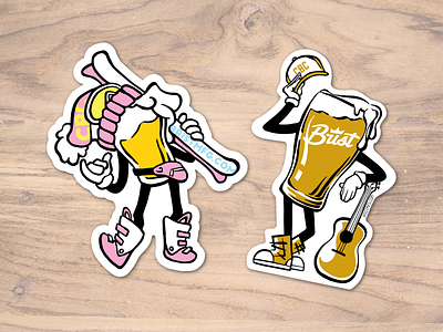 CBC Mascot Stickers cartoon character design drawing illustration mockup sticker