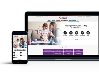 Children's Health Website - Concept clean design healthcare responsive website