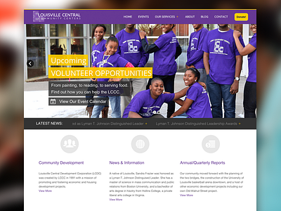 Louisville Central Community Center Responsive Website css html photoshop php responsive website wordpress