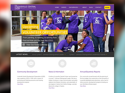 Louisville Central Community Center Responsive Website