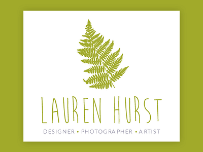 Personal Logo artist designer fern logo photographer