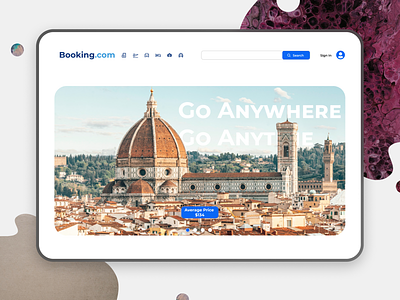 Booking Landing Page Redesign booking app booking.com dailyui travel app ui ui design ux webdesign webui