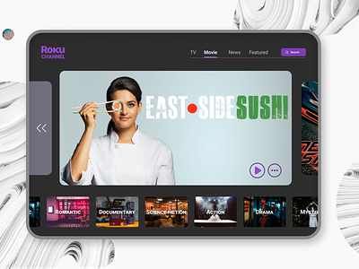 Roku Channel Movie Page Redesign interface moive moiveapp rokuchannel rokuchannel tv app tv ui ui ux uxdesign