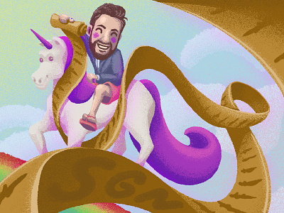 Some Good Unicorns illustration john krasinski news newsletter rainbow scroll sgn some good news unicorn