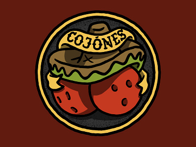 Cojónes | Ben Cochrane badge balls bowl bowling cojones illustration logo mexican sombrero strike