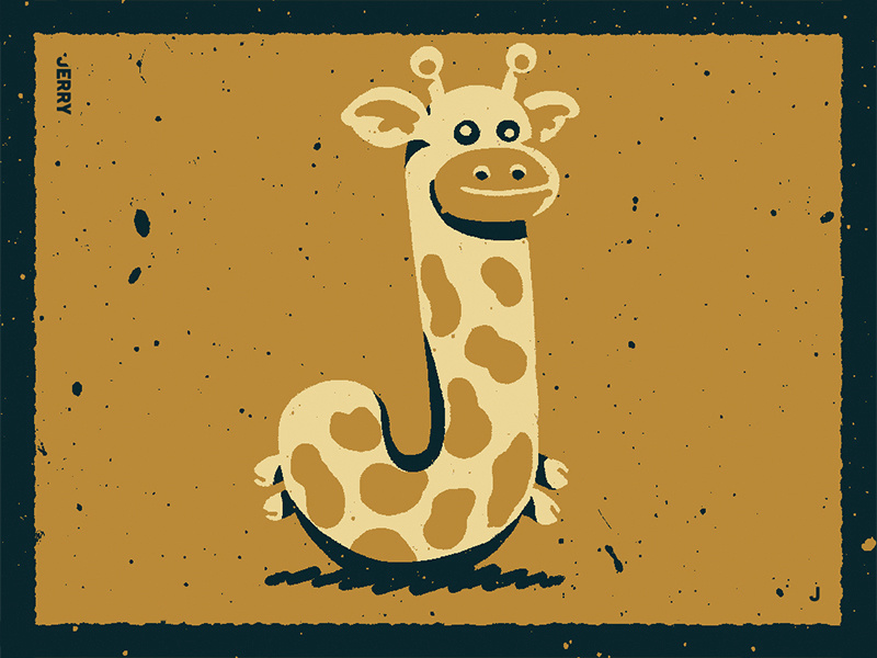 36 Days Of Type J toy plush bff jacob giraffe jerry illustrativetype typography design lettering handlettering type illustration 36daysoftype06 36daysoftype-j 36daysoftype