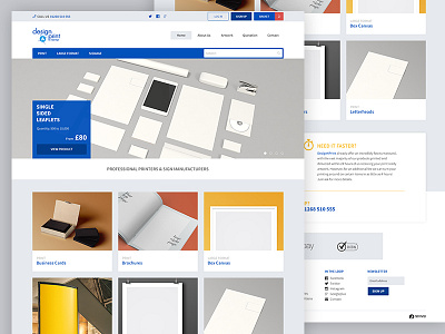 Design4print Website clean design flat home landing page minimal ui web web design
