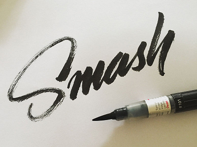 Smash 365 project brush brush type calligraphy hand hand lettering lettering type typography