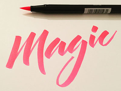 Magic 365 project brush brush type calligraphy hand hand lettering hand type lettering letters type typography