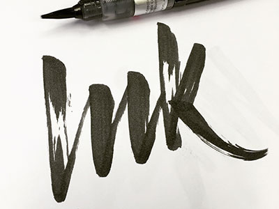 Ink 365 project brush brush type calligraphy hand hand lettering hand type lettering letters type typography