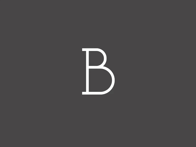 Blu responsive typography (B) design responsive symbol type typeface typography vector