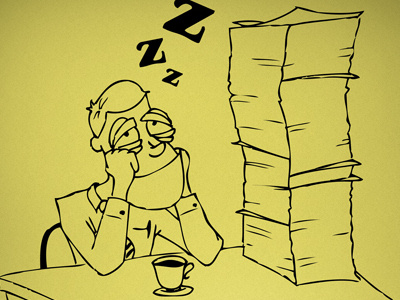 An illustration for an ad ad coffe draw illustration publishing sleep