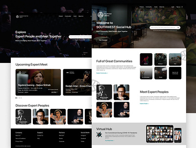 Landing Page - Social Hub design ui web