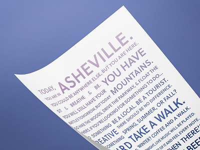 Asheville Typographic Poster