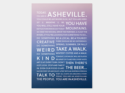 Asheville Typographic Poster 2