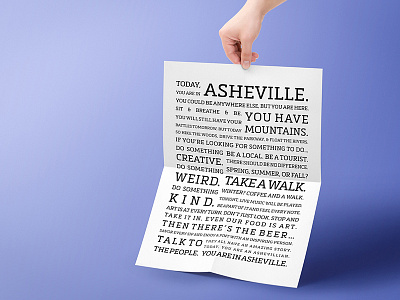 Asheville Typographic Poster Alternative graphic design poster typography