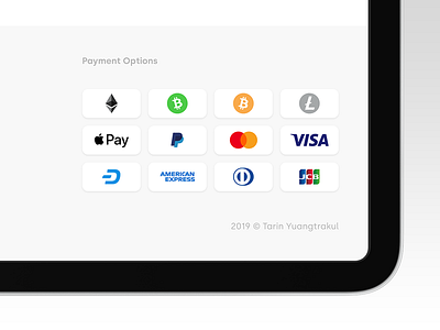 Payment Option Standard UI Concept